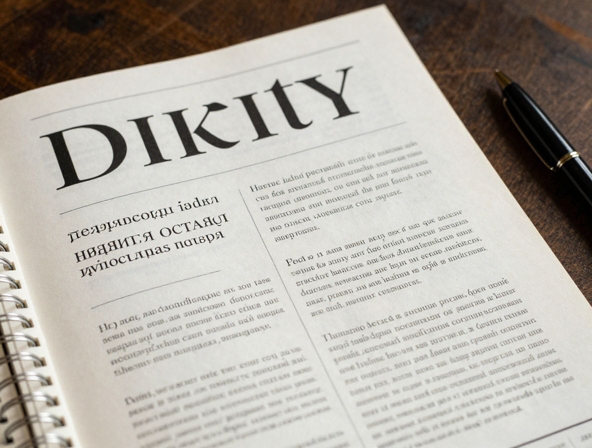 Редакционная вёрстка luxury-журнала с широкими полями, крупным заголовком и изящной типографикой