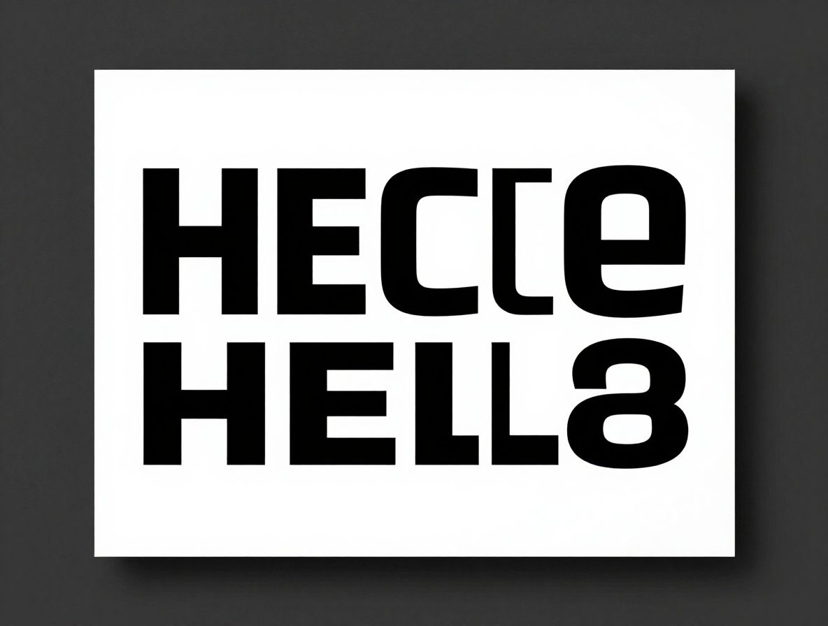 Минималистичный плакат с крупным гротескным шрифтом Helvetica на белом фоне, студийная съёмка