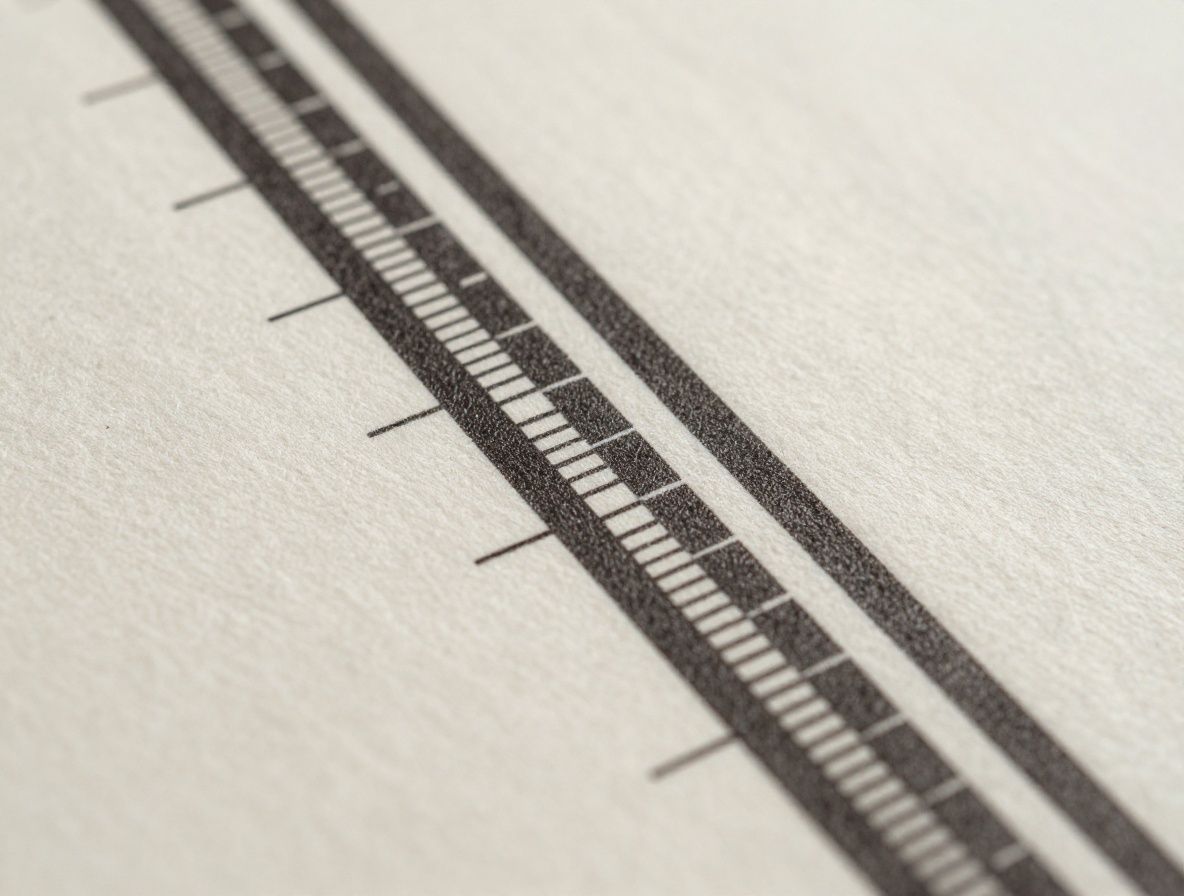 Крупный план типографского образца с засечками гарнитуры Baskerville, увеличение под лупой, детали засечек и апексов